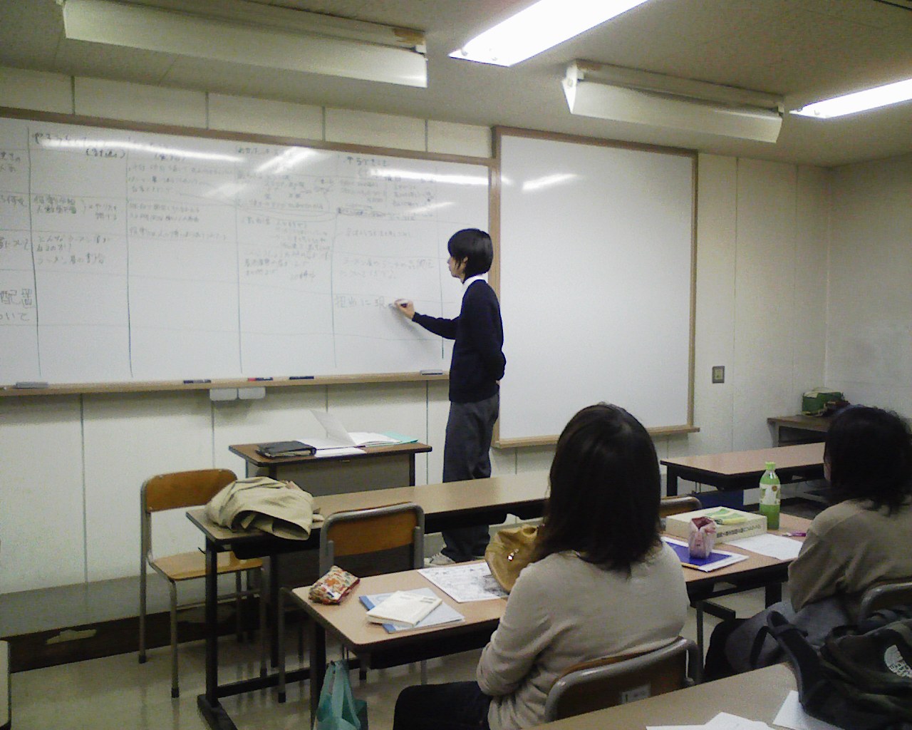 ある日の講義風景（学生発表中）於名古屋スクール・オブ・ビジネス